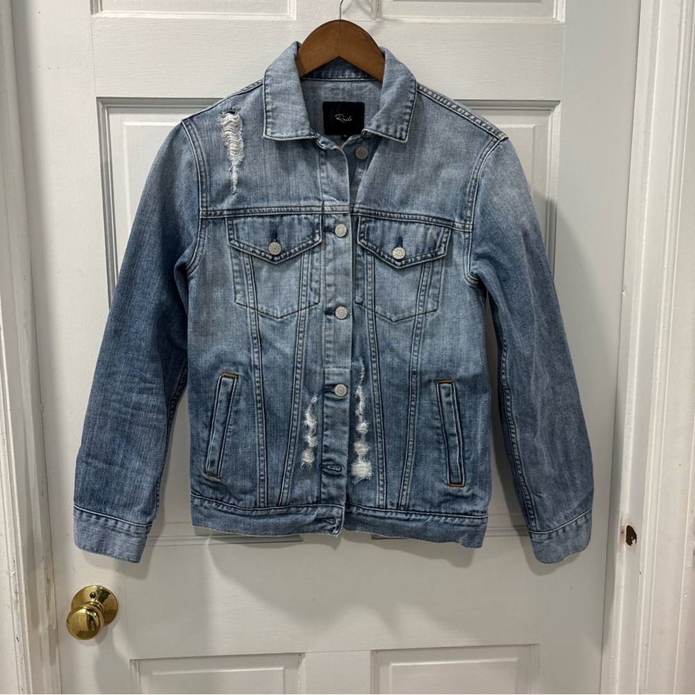 Rails Women’s Knox Medium Vintage Distressed Denim Jacket Size XS NWOT Trucker